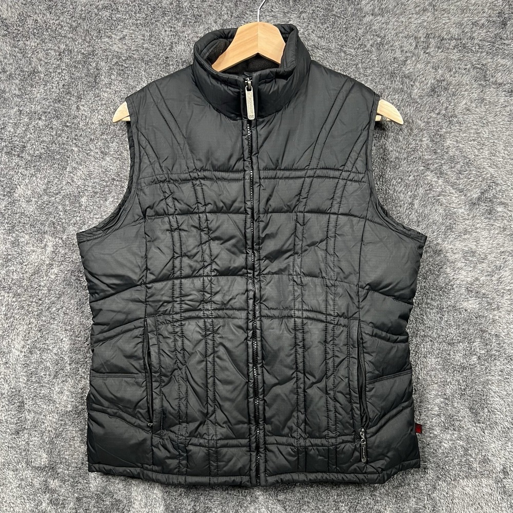 Woolrich Puffer Vest Nylon Womens Medium Black Amethyst Quilted